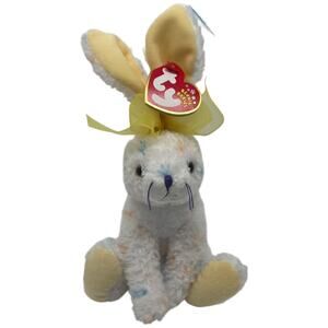 Ty Beanie Baby Carrots Bunny Rabbit Speckled Yellow White 2001 Tags